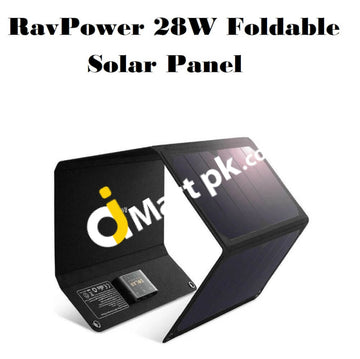 Solar Panel Ravpower 28W With 3 Usb Ports Waterproof Foldable Camping Travel Charger - Imported From